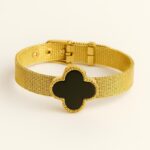 Clover strap gold bracelet