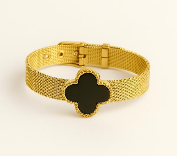 Clover strap gold bracelet