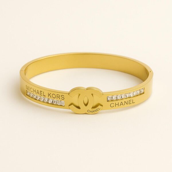 Designer anti tarnish gold bracelet