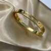 white stone studded anti tarnish gold bracelet bangle