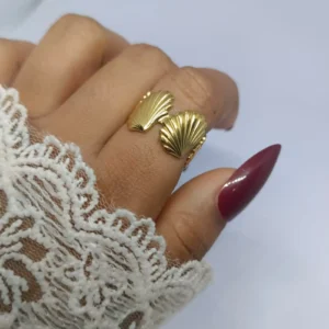 Conch gold anti tarnish ring