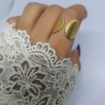 Conch gold anti tarnish ring
