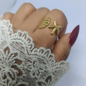 starfish gold anti tarnish ring