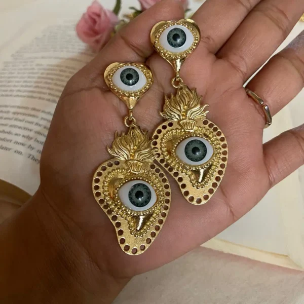 evil eye cocktail earring
