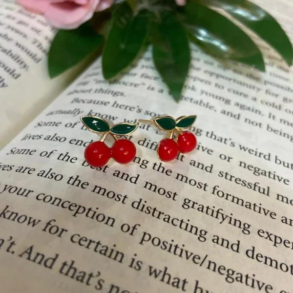 Red Cherry anti-tarnish earring