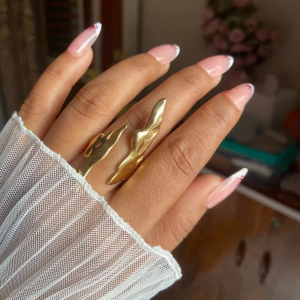 Fire flame cocktail ring