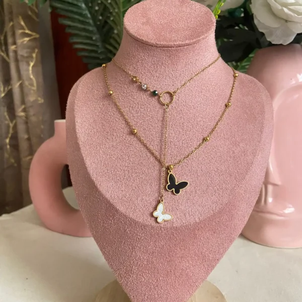 Double layer statement chain pendent